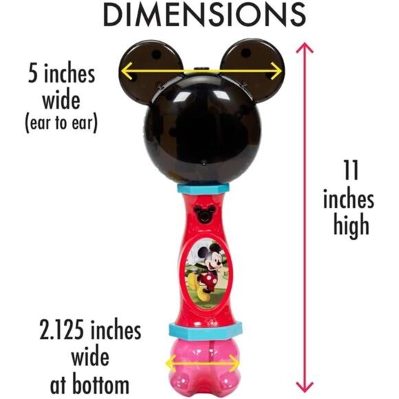 Little Kids Disney Mickey Mouse Light and Sound Musical Bubble Wand - Picture 2 of 7